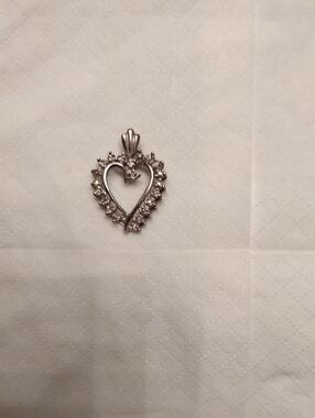 10k JCM Silver Heart Pendant